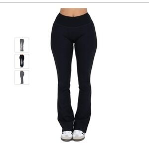 Davis Active Flare Leggings Womens M/L Black High Rise Yoga Pants